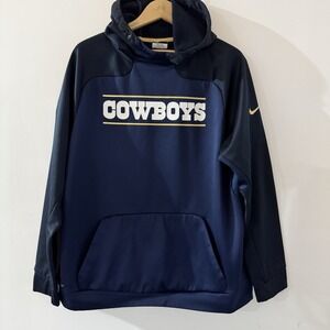 Cowboys Thermal NFL Official Sweatshirt‎ Black And Navy - Size Large